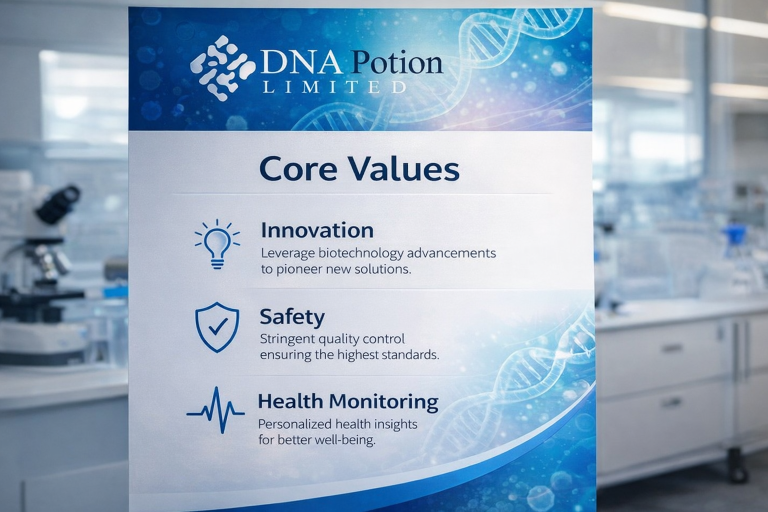 DNA Potion Core Values
